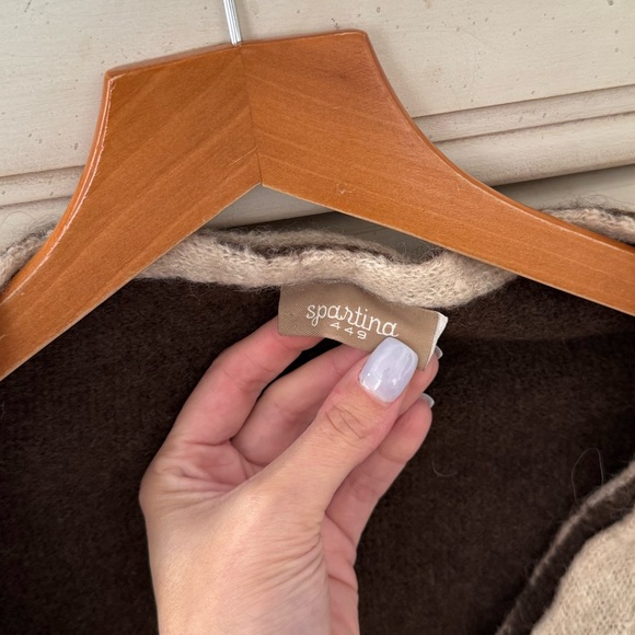 Spartina 449 Baby Alpaca Yak Sweater Poncho Wrap - Picture 3 of 4